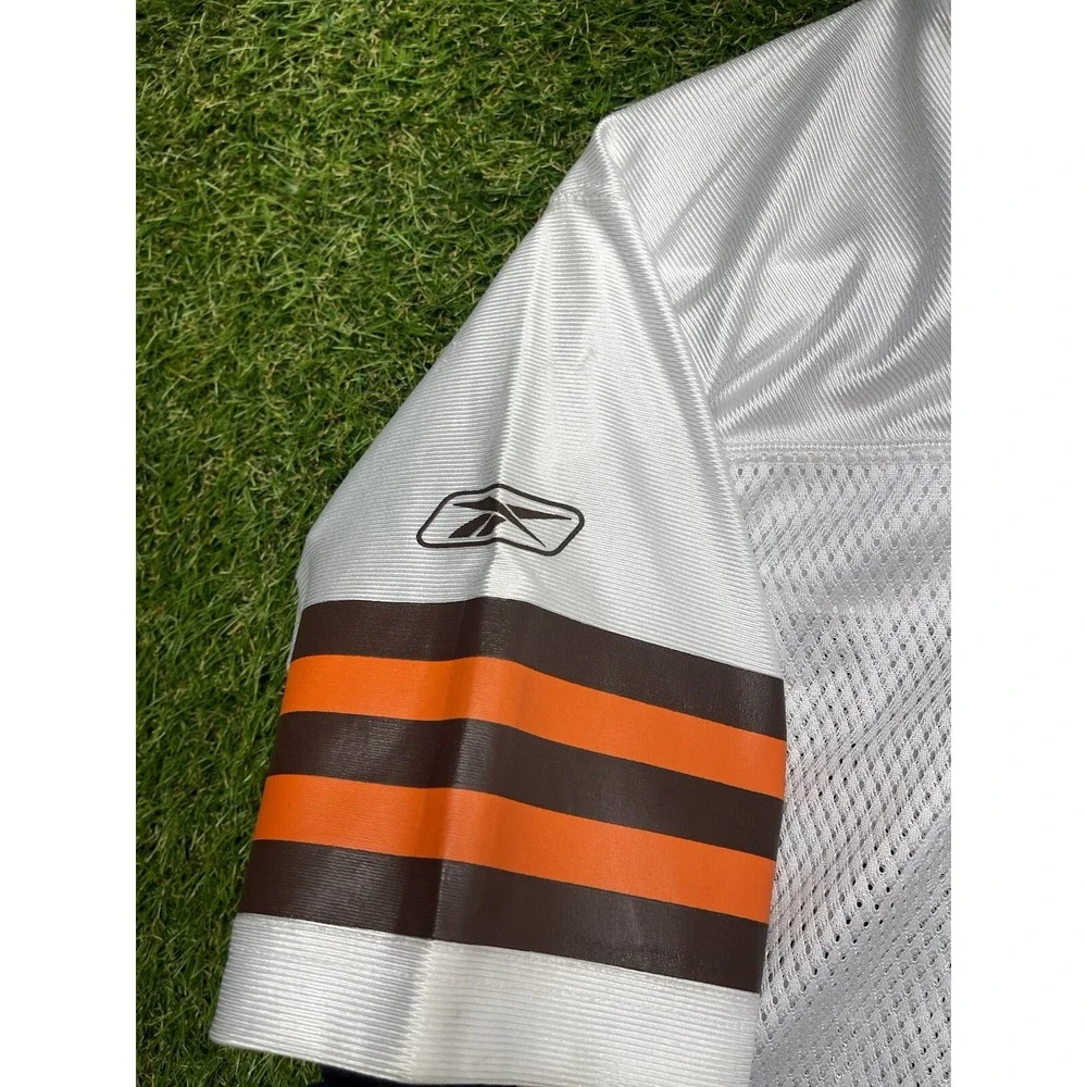 Reebok Cleveland Browns Football Jersey Youth Large #5 Jeff Garcia White NFL